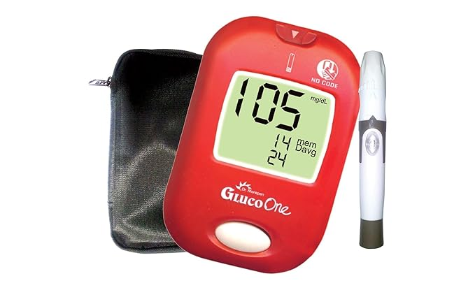 Dr. Morepen BG-02 Gluco One Glucometer (25 Strips, Multicolor)