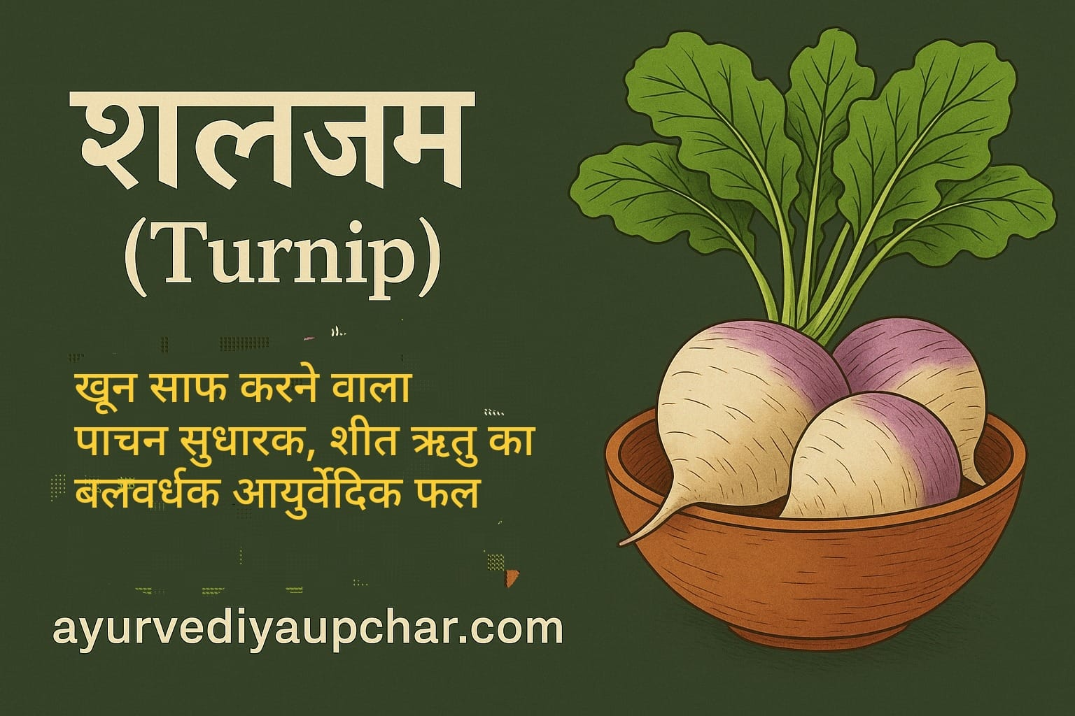 "शलजम (Turnip) – खून साफ करने वाला, पाचन सुधारक और शीत ऋतु का बलवर्धक आयुर्वेदिक फल-सब्जी"