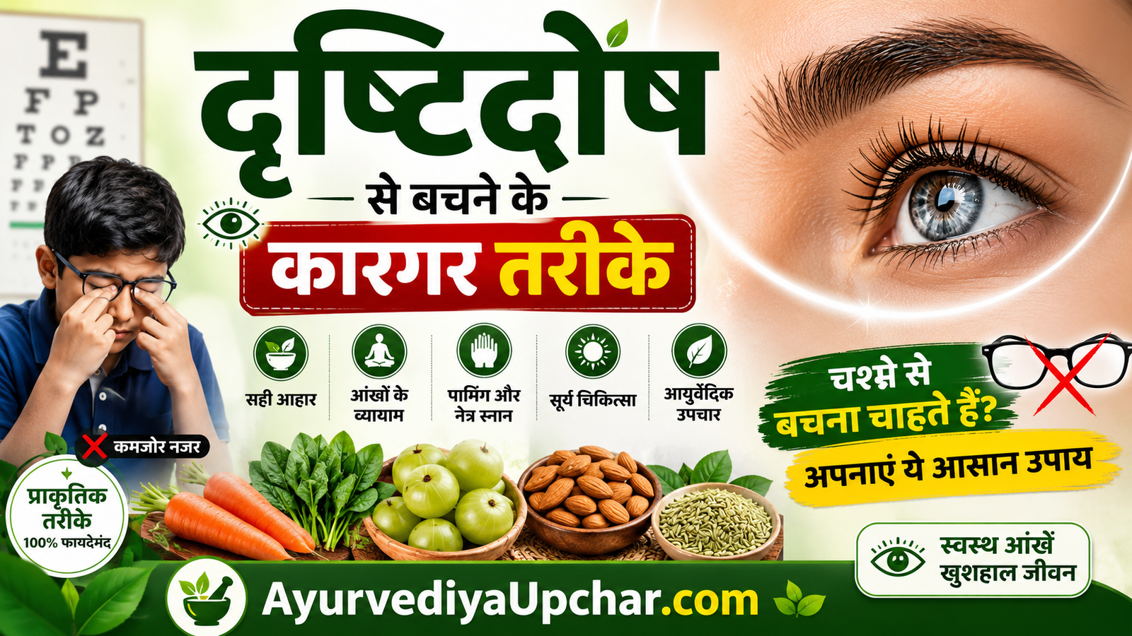 दृष्टिदोष से बचने के कारगर तरीके: आंखों की रोशनी बढ़ाने के आसान उपाय