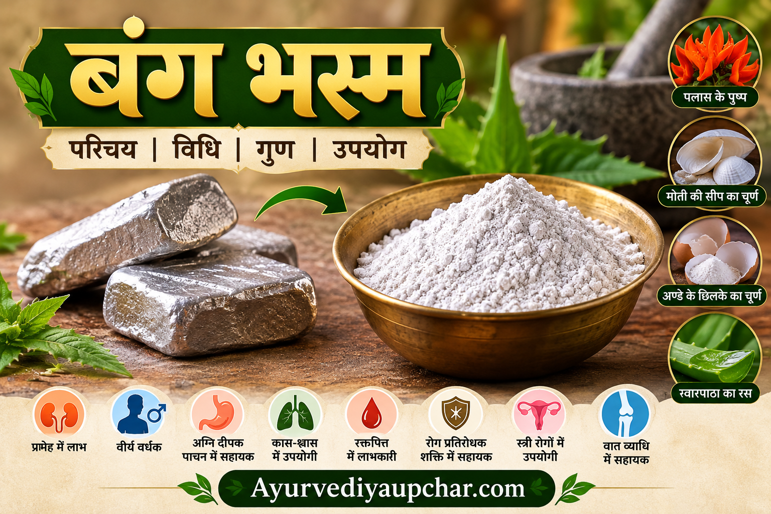 बंग भस्म: परिचय, शोधन-विधि, भस्म-विधि, पारंपरिक गुण एवं उपयोग