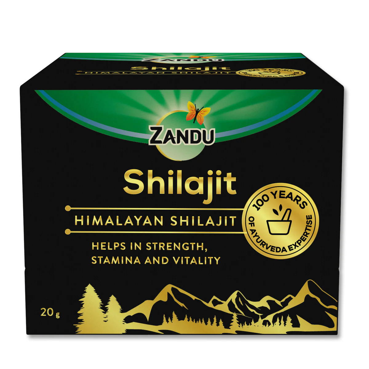 ZANDU Pure Himalayan Shilajit Resin for 2X Daily Strength & Stamina with 100% Original Himalayan Shilajit